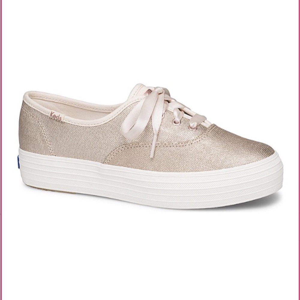 Keds Triple Decker brushed matte metallic sneakers